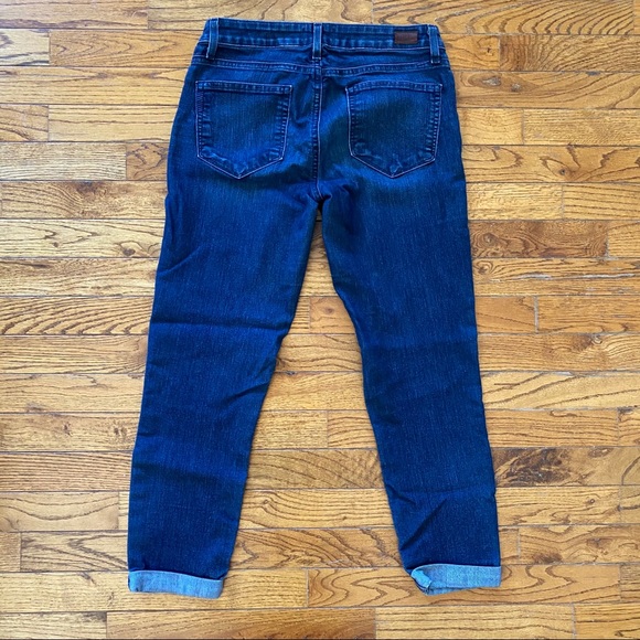 PAIGE Straight Dark Wash Crop Jeans Sz 27 - Picture 9 of 10